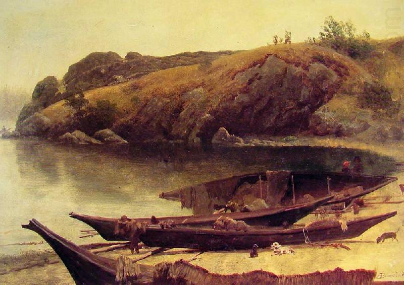 Canoes, Albert Bierstadt